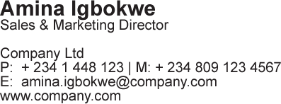 Email Signature Example